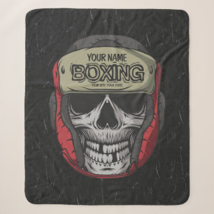 Couverture Sherpa Boxer Fight Club Skeleton Boxer Gym