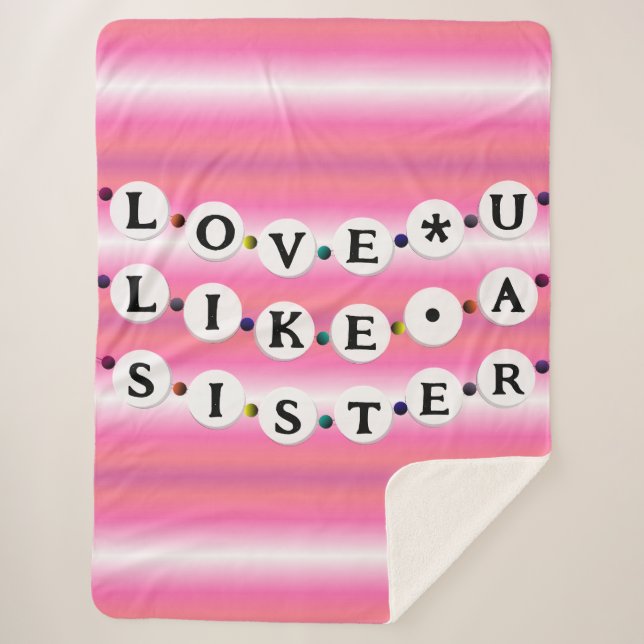 Couverture Sherpa Bracelet Bestie - Conception d'amitié (18 perles) (Devant)