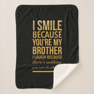 Couverture Sherpa Bro de sourire Drôle cadeaux d'anniversaire pour