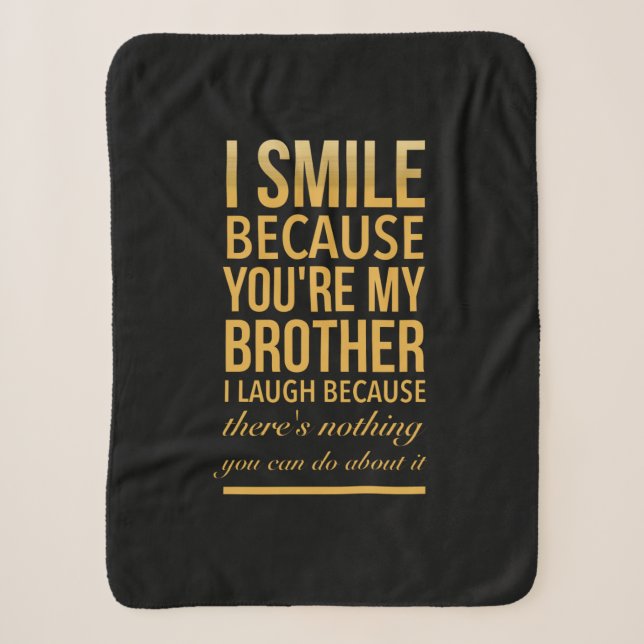Couverture Sherpa Bro de sourire Drôle cadeaux d'anniversaire pour l (Devant)