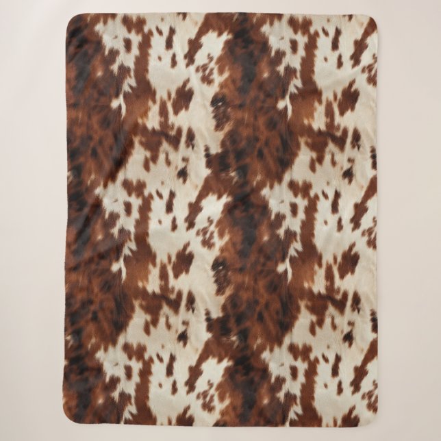 Couverture Sherpa Brown noir blanc (Devant)