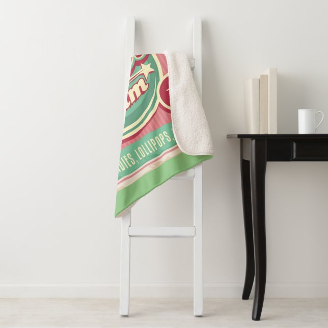 Couverture Sherpa Bubble Gum Sherpa Blanche (En situation)