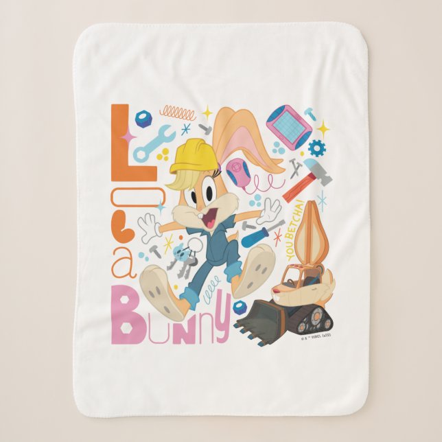 Couverture Sherpa BUGS BUNNY BUILDERS™| Lola Bunny Work Tools (Devant)