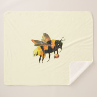 Couverture Sherpa Bumble Bee transportant du pollen