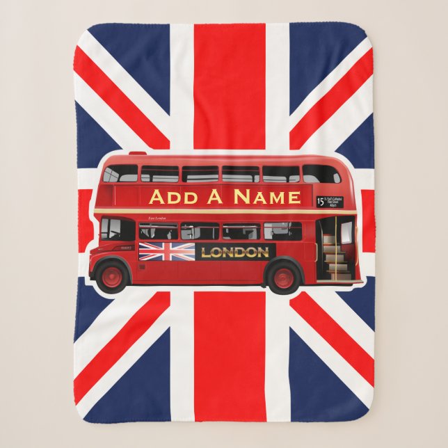 Couverture Sherpa Bus Red London Double Decker (Devant)