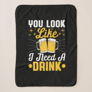 Couverture Sherpa Buveur de bière J'ai besoin d'un verre Bière Anniv