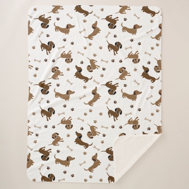 Couverture Sherpa Ça a été une longue journée de Dachshund (Devant)