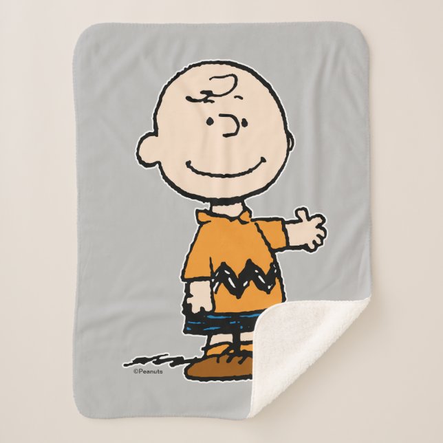 Couverture Sherpa cacahuètes | Charlie Brown (Devant)