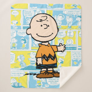 Couverture Sherpa cacahuètes   Charlie Brown Motif de bande dessinée