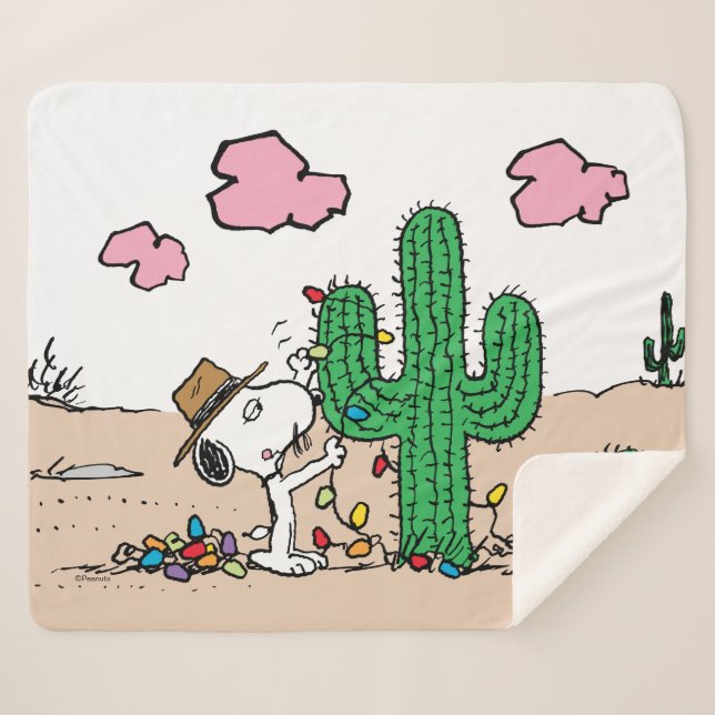 Couverture Sherpa cacahuètes | Décorations Spike pour Noël (Devant (Horizontal))