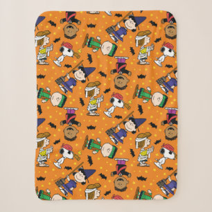Couverture Sherpa cacahuètes Happy Halloween Motif
