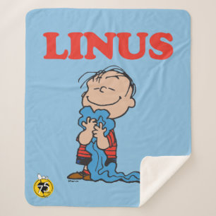 Couverture Sherpa cacahuètes Linus Blanket Smile