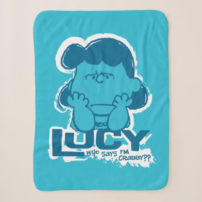 Couverture Sherpa cacahuètes | Lucy Who Says I'm Crabby? ? (Devant)
