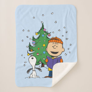 Couverture Sherpa cacahuètes   Noël