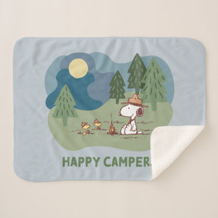 Couverture Sherpa cacahuètes Site du camp de Snoopy & Woodstock