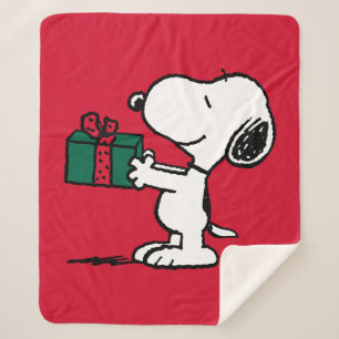 Couverture Sherpa cacahuètes Snoopy Christmas Gift Giver