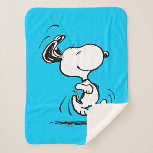 Couverture Sherpa cacahuètes Snoopy Happy Dance