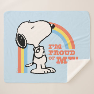 Couverture Sherpa cacahuètes   Snoopy Je suis fier de moi