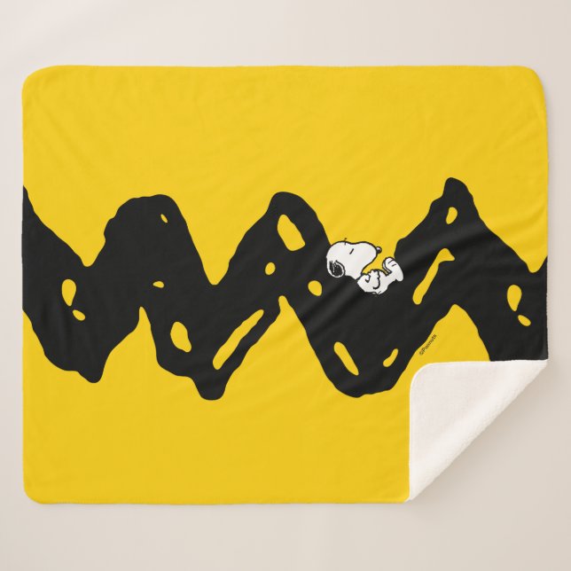 Couverture Sherpa cacahuètes | Snoopy Nap (Devant (Horizontal))