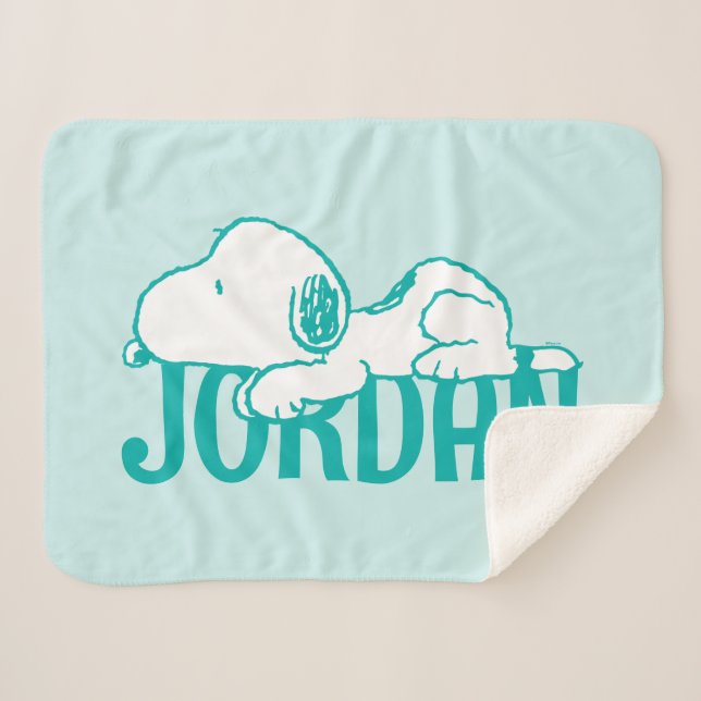 Couverture Sherpa cacahuètes | Snoopy Pastel Baby (Devant (Horizontal))