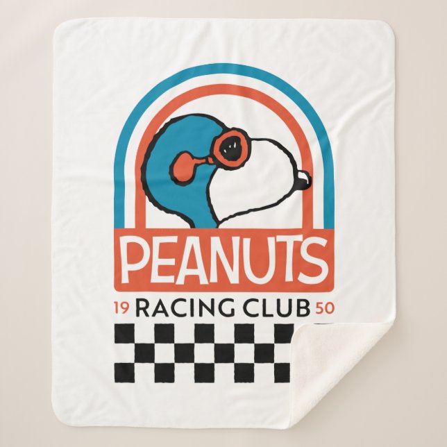 Couverture Sherpa cacahuètes | Snoopy Racing Club (Devant)