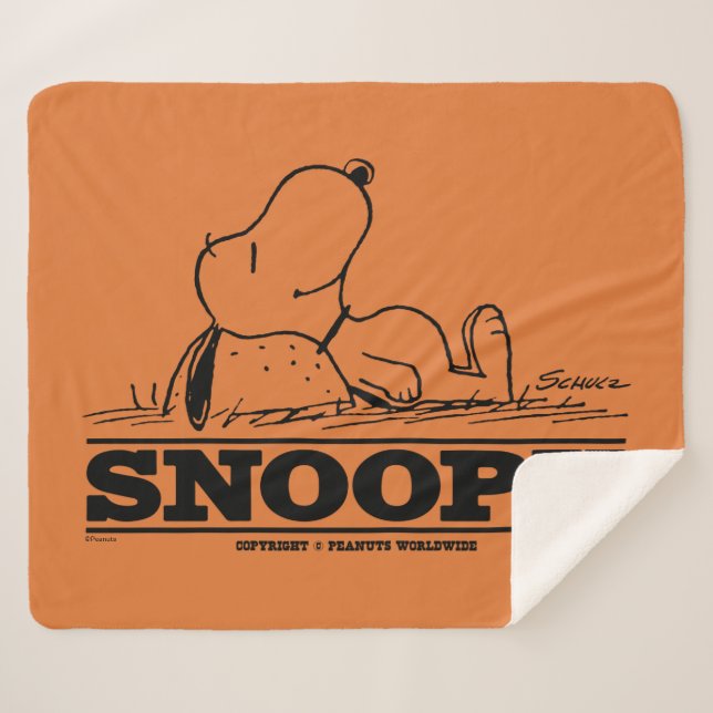 Couverture Sherpa cacahuètes | Snoopy Reest Break (Devant (Horizontal))