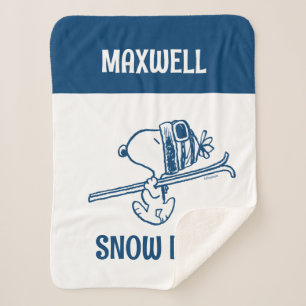 Couverture Sherpa cacahuètes Snoopy Ski Trip