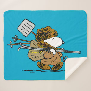 Couverture Sherpa cacahuètes Snoopy Snow Warrior