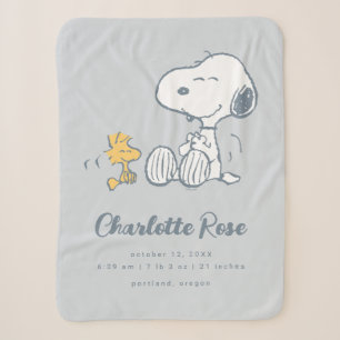 Couverture Sherpa cacahuètes   Snoopy & Woodstock Baby