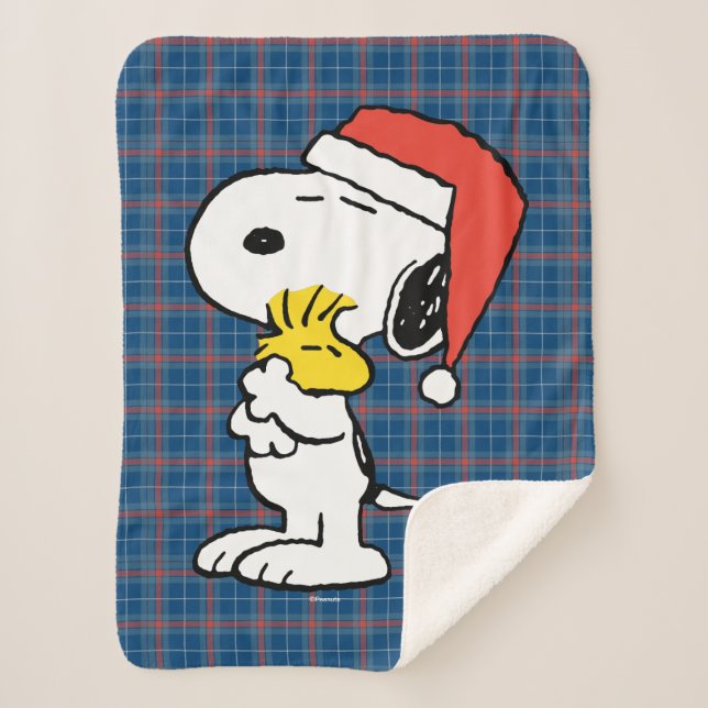 Couverture Sherpa cacahuètes | Snoopy & Woodstock Holiday (Devant)
