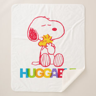 Couverture Sherpa cacahuètes Snoopy & Woodstock Huggable