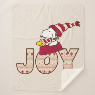 Couverture Sherpa cacahuètes   Snoopy & Woodstock Joy Sled Ride