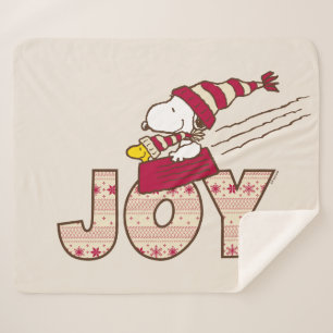 Couverture Sherpa cacahuètes Snoopy & Woodstock Joy Sled Ride