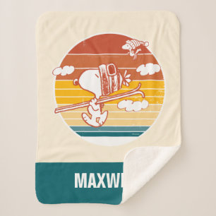 Couverture Sherpa cacahuètes Snoopy & Woodstock Ski Trip