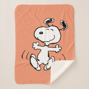 Couverture Sherpa cacahuètes   Une Danse Heureuse Snoopy