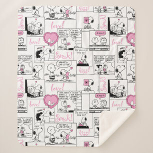 Couverture Sherpa cacahuètes   Valentine Heart Love Motif