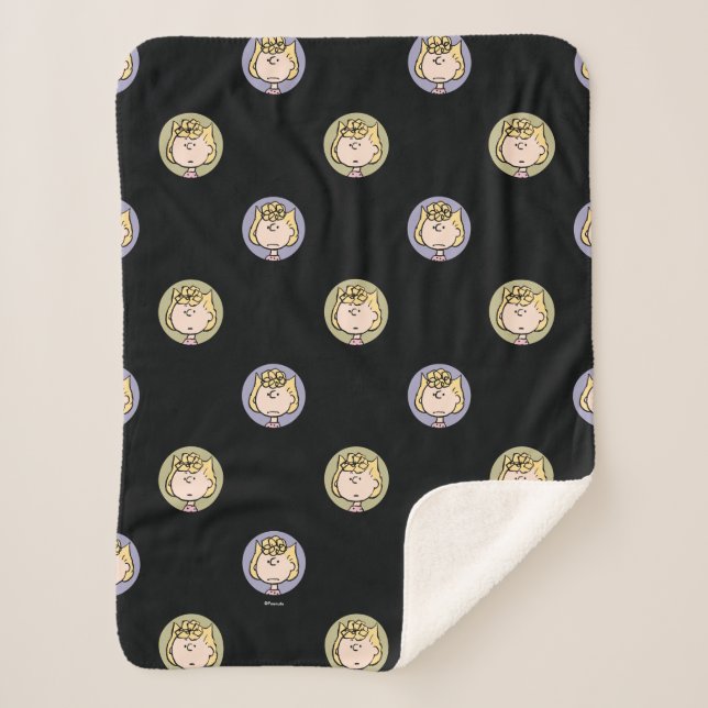 Couverture Sherpa cacahuètes | Visages de Sally (Devant)