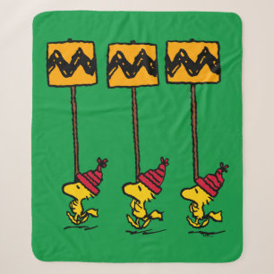 Couverture Sherpa cacahuètes   Woodstock & Friends Sign March