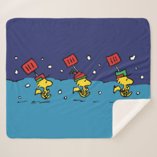 Couverture Sherpa cacahuètes Woodstock Snow Shovel Team