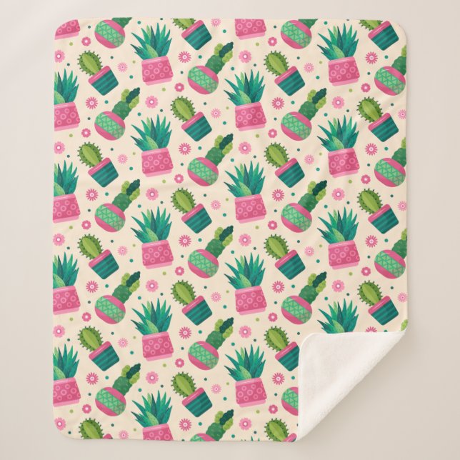 Couverture Sherpa Cactus (Devant)