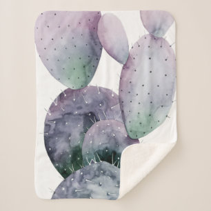 Couverture Sherpa Cactus pourpre