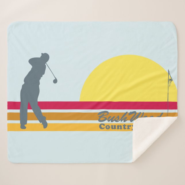 Couverture Sherpa Caddyshack | Bushwood Country Club Sunrise (Devant (Horizontal))