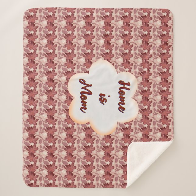 Couverture Sherpa Cadeau floral personnalisé et sur mesure pour la f (Devant)