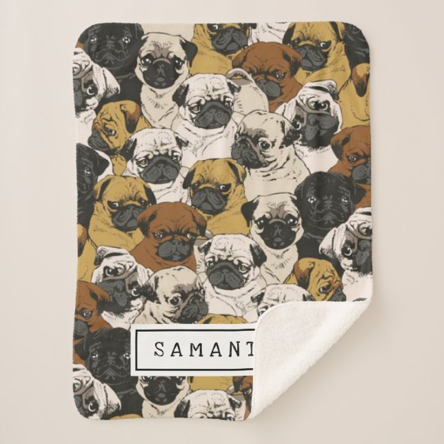 Couverture Sherpa Cadeau mignon pour chien Amoureux des chiens Maman (Devant)