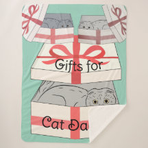 Cadeaux Chat Daddy Sherpa Blanket
