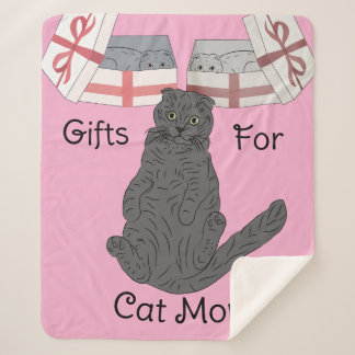 Couverture Sherpa Cadeaux Chat Maman Sherpa Blanket