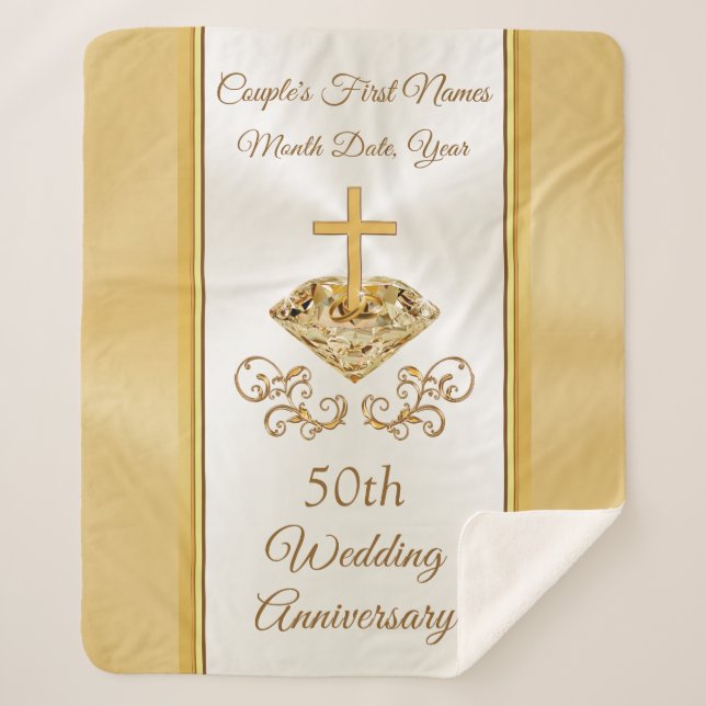 Couverture Sherpa Cadeaux du 50e anniversaire de Mariage (Devant)
