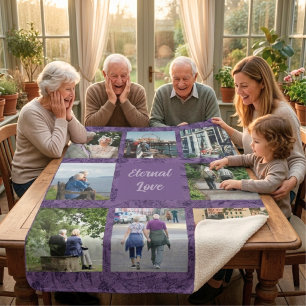 Couverture Sherpa Cadeaux Personnalisés pour Couples de Parents Âgés