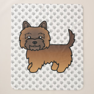 Couverture Sherpa Cairn Terrier tacheté rouge Chien de dessin animé 