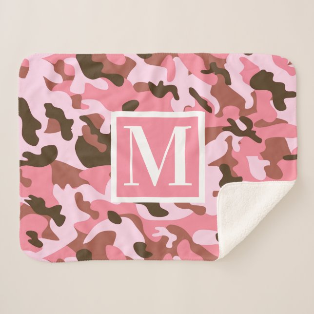 Couverture Sherpa Camo rose (Devant (Horizontal))